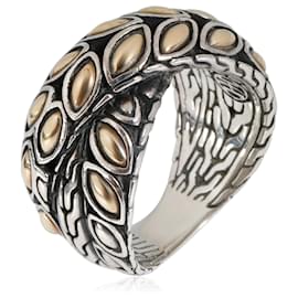 Autre Marque-John Hardy Batu Kawung Crossover Ring in 18k Gelbgold und Sterlingsilber-Andere