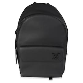 Louis Vuitton-Louis Vuitton Black Aerogram Leather New Backpack-Black