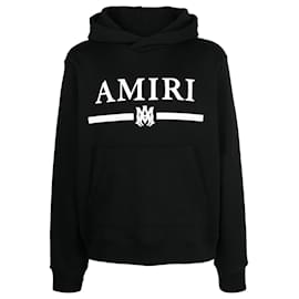 Amiri-AMIRI Felpa Amiri M.A. logo Bar con stampa-Nero,Bianco