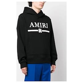 Amiri-AMIRI Felpa Amiri M.A. logo Bar con stampa-Nero,Bianco