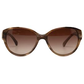 Chanel-Lunettes de soleil teintées carrées marron Chanel-Marron