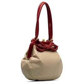 Chanel-Chanel Brown Handtasche mit perforiertem Schleifenrahmen-Braun,Beige