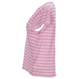 Tommy Hilfiger-Womens Linen Blend Oversized T Shirt-Pink