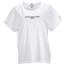 Tommy Hilfiger Camiseta de ajuste relajado con logo Essentials para mujer Blanco