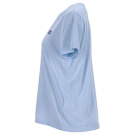 Tommy Hilfiger-Damen-Flaggen-T-Shirt mit pflanzlich gefärbter, entspannter Passform-Blau,Hellblau