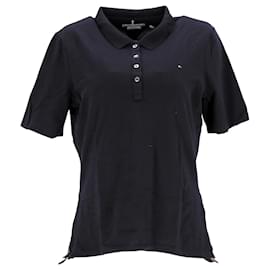 Tommy Hilfiger-Essential Kurzarm-Poloshirt für Damen mit normaler Passform-Marineblau