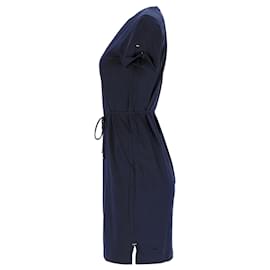 Tommy Hilfiger-Tommy Hilfiger Robe à manches courtes avec logo Essentials pour femme en coton bleu marine-Bleu Marine