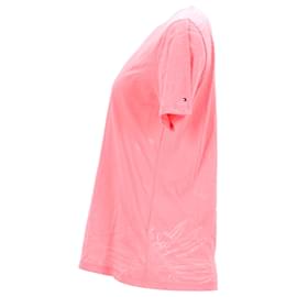 Tommy Hilfiger-Damen-T-Shirt mit entspannter Passform-Pink,Angeln