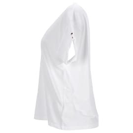 Tommy Hilfiger-T-shirt da donna dalla vestibilità comoda con logo Essentials-Bianco