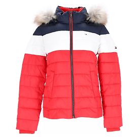 Tommy Hilfiger Chaqueta acolchada con bloques de color para mujer Multicolor