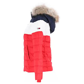 Tommy Hilfiger-Wattierte Damenjacke mit Farbblockierung-Mehrfarben