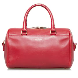 Yves Saint Laurent-Yves Saint Laurent Classic Baby Duffle Bag Leather Handbag 330958 in Good condition-Red