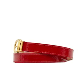 Louis Vuitton-Cintura con monogramma Vernis Ceinture M6980U-Rosso
