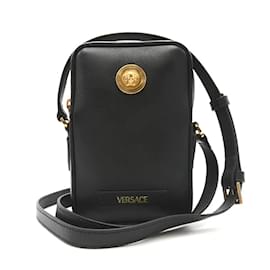 Versace-Medusa Leather Crossbody Bag 10061921A031901b00V-Black