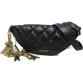 Balenciaga-Souvenir Leather Belt Bag-Black