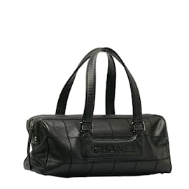 Chanel-Borsa a mano Choco Bar al caviale-Nero
