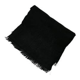 Louis Vuitton-Louis Vuitton Wool Scarf Canvas Scarf in Good condition-Black
