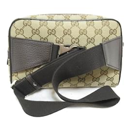 Gucci-GG Canvas Belt Bag 449174-Brown