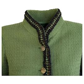 Chanel-Giacca in tweed verde della campagna pubblicitaria più iconica-Verde