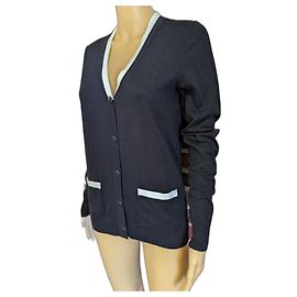 Strickjacke Chanel Schwarz Weiß