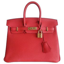 Bolsa Hermès Birkin 25 em couro Togo laranja Laranja