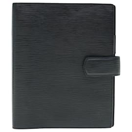 Louis Vuitton-LOUIS VUITTON Epi Agenda GM Day Planner Cover Black R20062 LV Auth 62144-Black