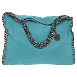 Autre Marque-Stella MacCartney Chain Falabella Bag Polyester Turquoise Blue Auth 60808-Other