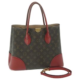 Louis Vuitton-LOUIS VUITTON Monogram Flandrin Hand Bag 2way Red M41596 LV Auth 64665-Red,Monogram