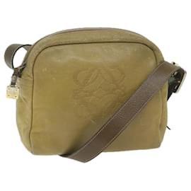 Loewe-LOEWE Shoulder Bag Leather Beige Auth 64472-Beige