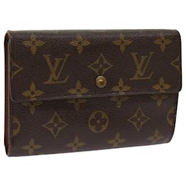 Louis Vuitton-LOUIS VUITTON Monogram Porte Tresor Etui Papie Portafoglio M61202 LV Aut 64200-Monogramma