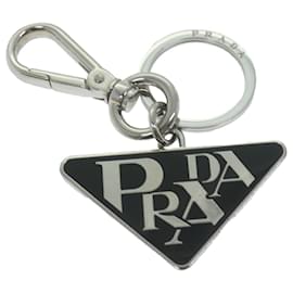 2 x Prada Logo Triangle Black and Silver Badge Pendant clothing emblem