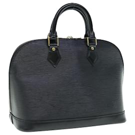 Louis Vuitton-LOUIS VUITTON Epi Alma Hand Bag Black M52142 LV Auth 59331-Black