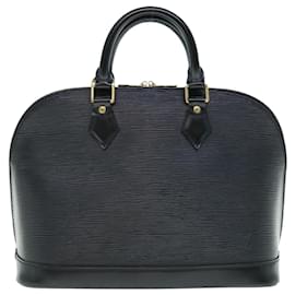 Louis Vuitton-LOUIS VUITTON Epi Alma Hand Bag Black M52142 LV Auth 59331-Black