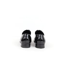 Dior-Chaussures à lacets en cuir verni-Noir