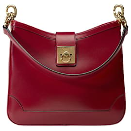 Céline-CELINE Bag in Burgundy Leather - 101711-Dark red