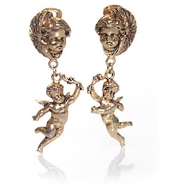 Moschino, Ohrhänger mit Engel Golden