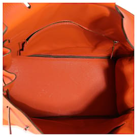 Hermès-Hermès Orange Togo Birkin 35 PHW-Orange
