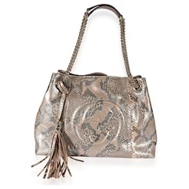 Gucci-Gucci Metallic Python Mittlere Soho-Ketten-Umhängetasche-Mehrfarben