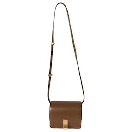 Céline-Celine Brown Smooth Leather Small Box Bag-Brown