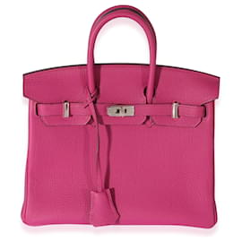 Hermès-Hermes Rose Pourpre Togo Birkin 25-Pink