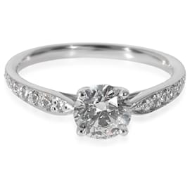 Tiffany & Co-TIFFANY & CO. Bague de fiançailles diamant Harmony en platine G VS1 0.77 ct-Autre