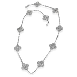 Van Cleef & Arpels-Van Cleef & Arpels Collier diamant Alhambra vintage en 18K or blanc 4.83 ctw-Autre