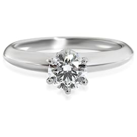 Tiffany & Co-TIFFANY & CO. Bague de fiançailles solitaire diamant en platine I VS2 0.62 ctw-Autre