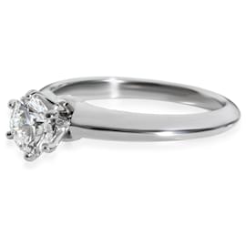 Tiffany & Co-TIFFANY & CO. Diamond Solitaire Engagement Ring in Platinum I VS2 0.62 ctw-Other