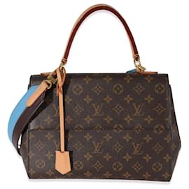 Louis Vuitton-Toile Monogram Louis Vuitton Bleu Glacial Cluny MM-Marron