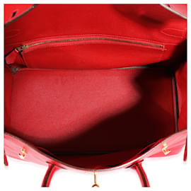 Hermès-Hermes Rouge Casaque Epsom Birkin 35 GHW-Rot