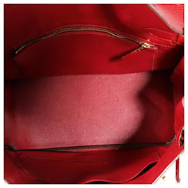 Hermès-Hermes Rouge Casaque Togo Birkin 30 GHW-Rosso