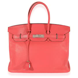 Hermès-Hermes Bougainvillea Clemence Birkin 35 PHW-Rosa