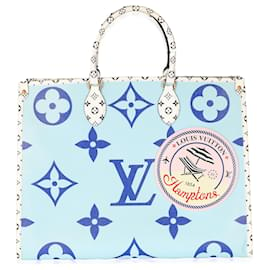Louis Vuitton-Louis Vuitton in edizione limitata con monogramma blu Giant Hamptons Onthego-Nero,Bianco,Blu,Multicolore