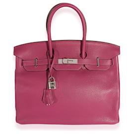 Hermès-Hermes Tosca Clemence Birkin 35 PHW-Lila